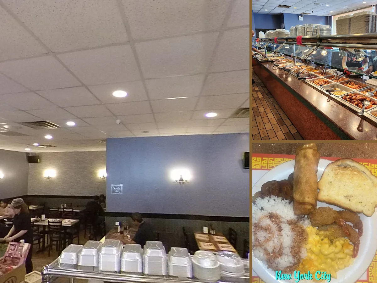 Takeout containers beside the buffet